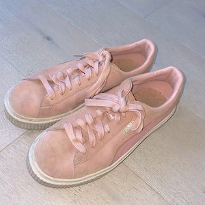 Pink Suede Puma Platform Core Fashion Sneaker